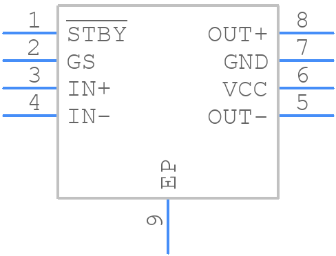 TS2007IQT - STMicroelectronics - PCB symbol