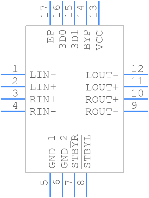 TS4997IQT - STMicroelectronics - PCB symbol