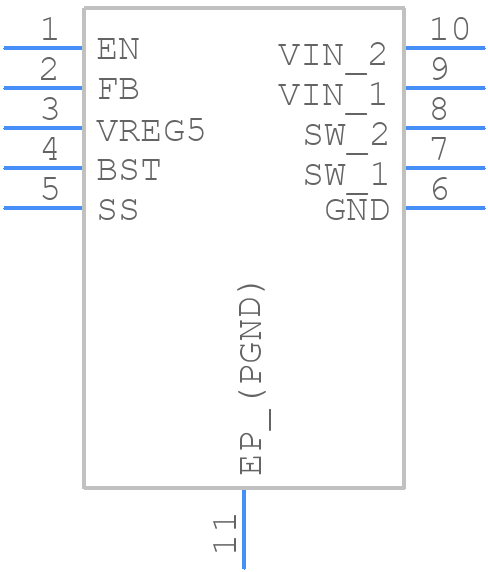 AP65550FN-7 - Diodes Incorporated - PCB symbol