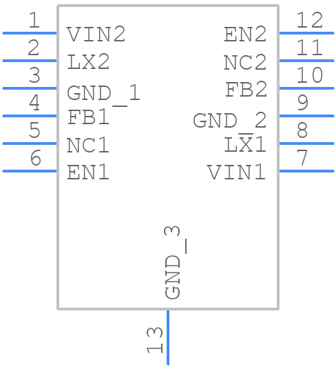 PAM2306AYPAA - Diodes Incorporated - PCB symbol