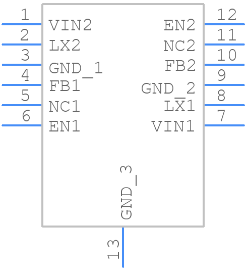 PAM2306DYPAA - Diodes Incorporated - PCB symbol