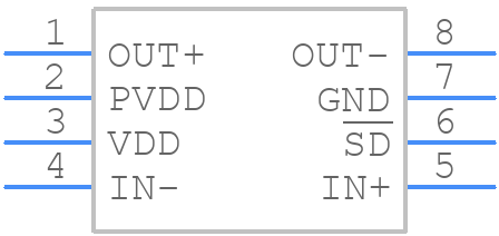 PAM8303DBSC - Diodes Incorporated - PCB symbol