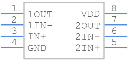 TLV272IS-13 - Diodes Incorporated - PCB symbol