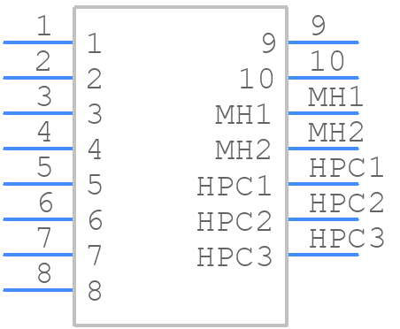 DBMC13H3P-JK87 - ITT CANNON - PCB symbol