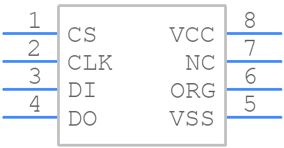 93LC56C-I/P - Microchip - PCB symbol