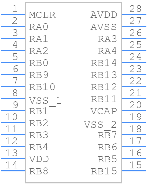 DSPIC33EP16GS202-I/SS - Microchip - PCB symbol