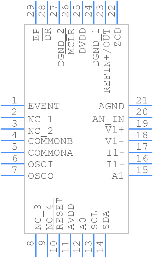 MCP39F521-E/MQ - Microchip - PCB symbol