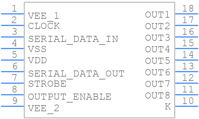 MIC5842YWM - Microchip - PCB symbol