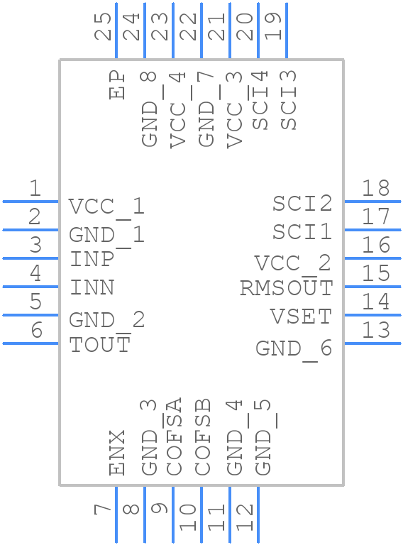 HMC1021LP4E - Analog Devices - PCB symbol