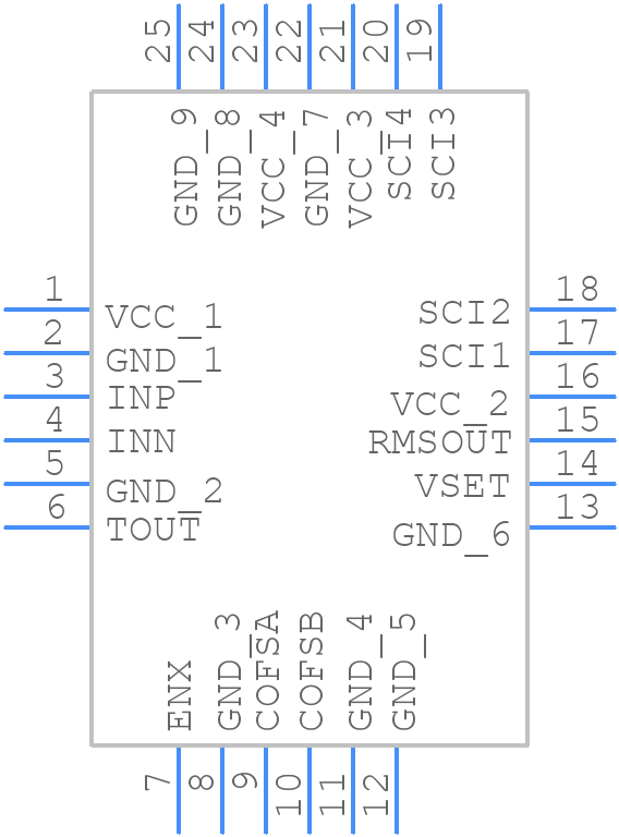 HMC1021LP4ETR - Analog Devices - PCB symbol