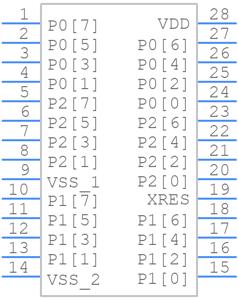 CY8C21534-24PVXI - Infineon - PCB symbol