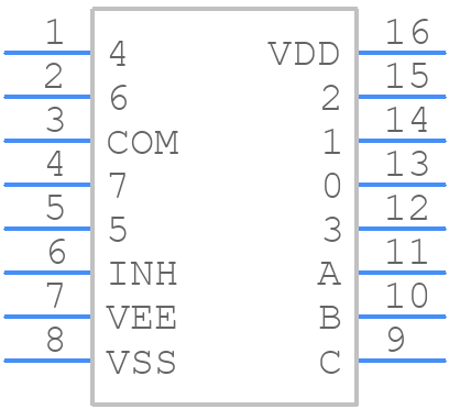 TC4051BP(N,F) - Toshiba - PCB symbol