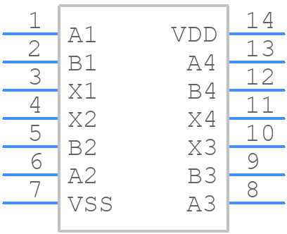 TC4071BP(N,F) - Toshiba - PCB symbol