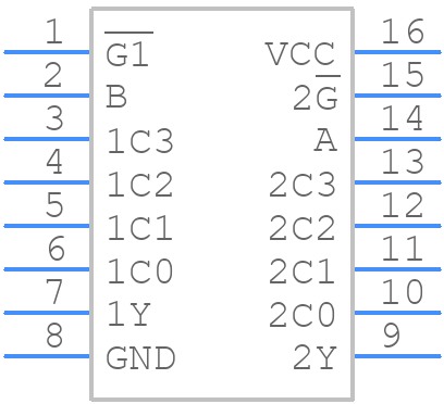 TC74VHC153FK(EL) - Toshiba - PCB symbol