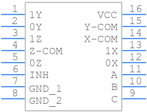 TC74VHC4053AFK(E,K - Toshiba - PCB symbol