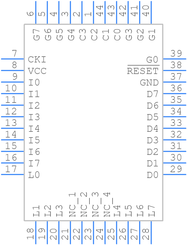 COP980CH-XXX/V - Texas Instruments - PCB symbol