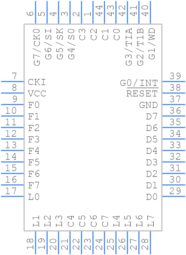 COP8SGE744V8 - Texas Instruments - PCB symbol