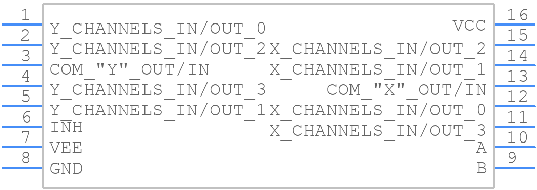 M74HC4052M1R - STMicroelectronics - PCB symbol