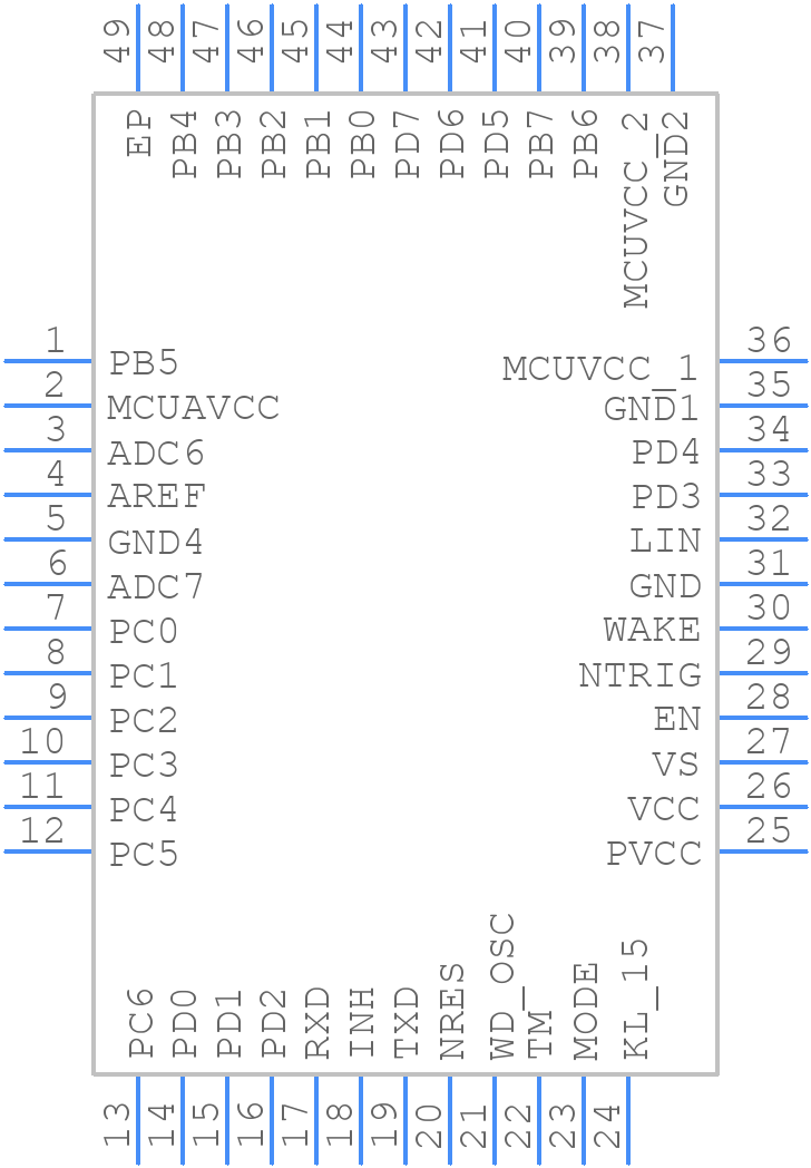 ATA6612C-PLQW-1 - Microchip - PCB symbol