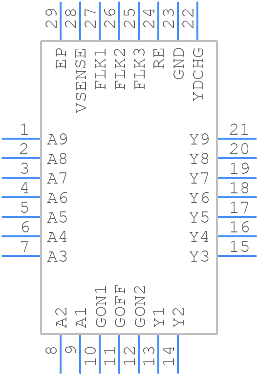 MAX17119ETI+ - Analog Devices - PCB symbol