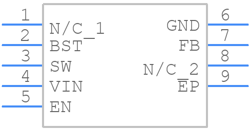 MP2452DD-LF-P - Monolithic Power Systems (MPS) - PCB symbol