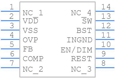 MP2483DS-LF - Monolithic Power Systems (MPS) - PCB symbol