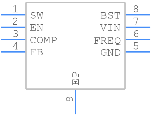 MP2560DN-LF - Monolithic Power Systems (MPS) - PCB symbol