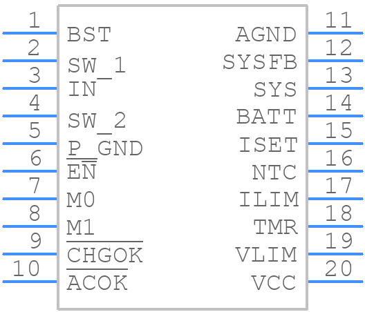 MP2625GL-P - Monolithic Power Systems (MPS) - PCB symbol