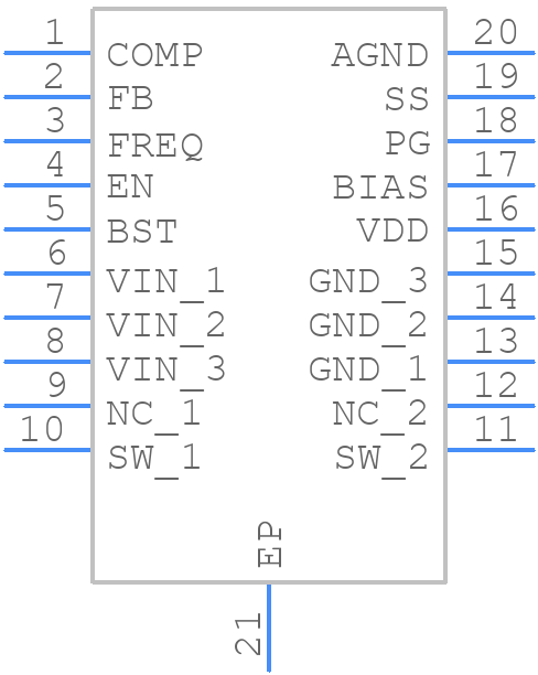 MP4570GF - Monolithic Power Systems (MPS) - PCB symbol