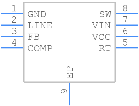 MP6002DN-LF - Monolithic Power Systems (MPS) - PCB symbol