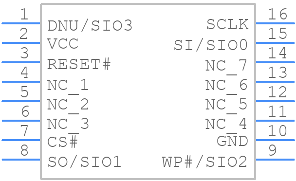 MX25L12835FMI-10G - Macronix - PCB symbol