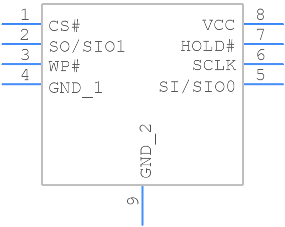 MX25L4006EZUI-12G - Macronix - PCB symbol