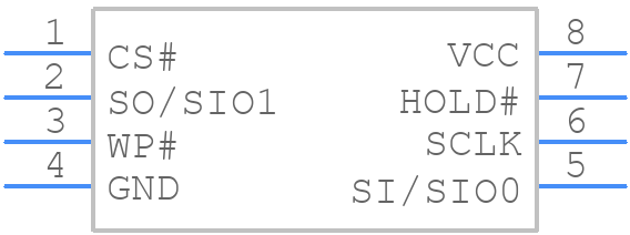 MX25L512EMI-10G - Macronix - PCB symbol