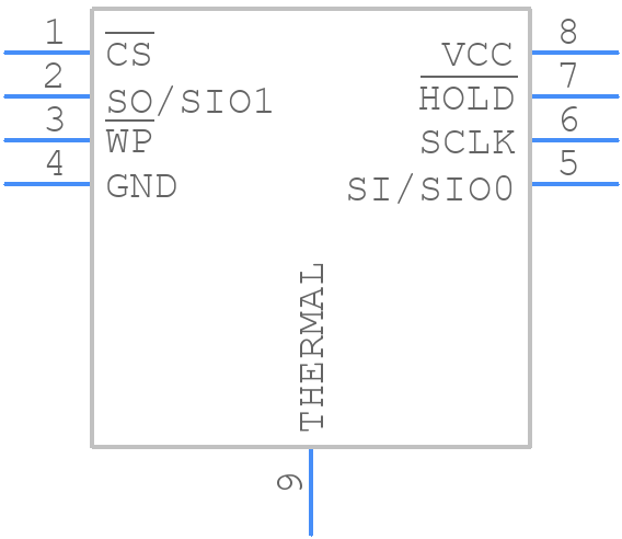MX25L8006EZUI-12G - Macronix - PCB symbol