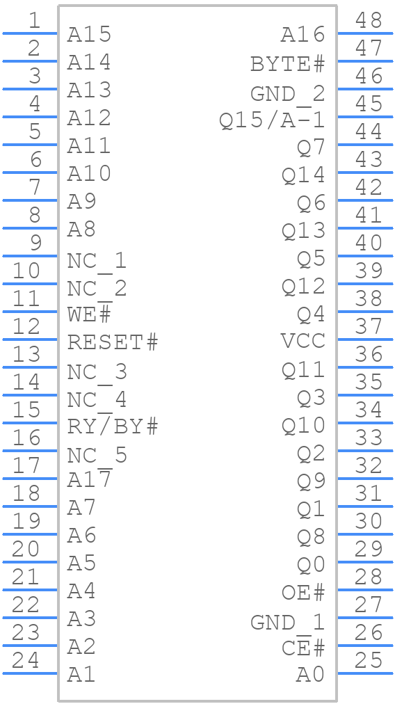 MX29F400CBTI-70G - Macronix - PCB symbol