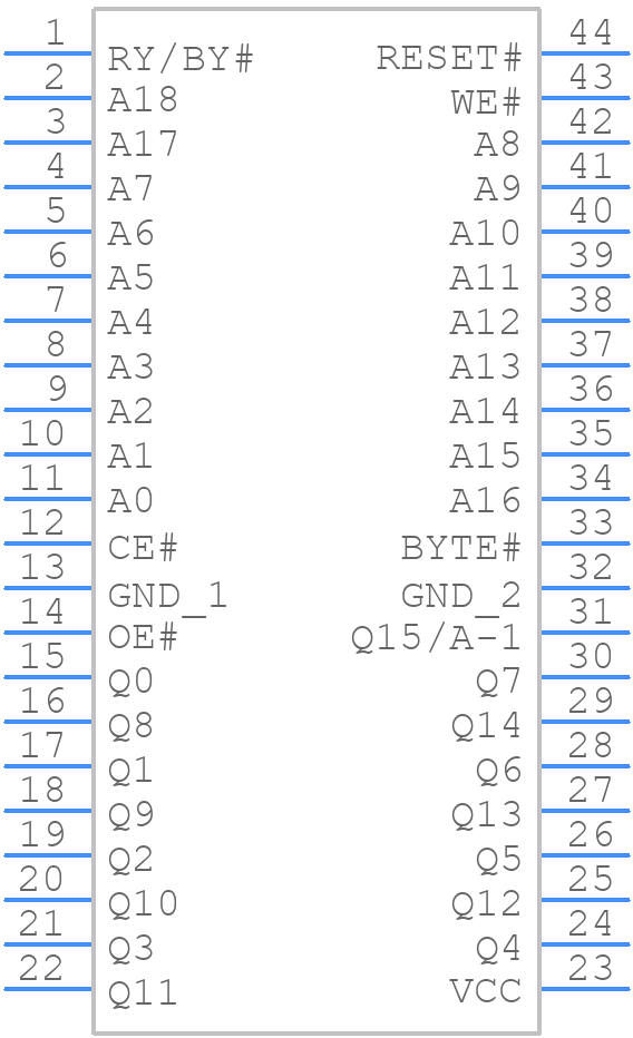 MX29F800CBMI-70G - Macronix - PCB symbol
