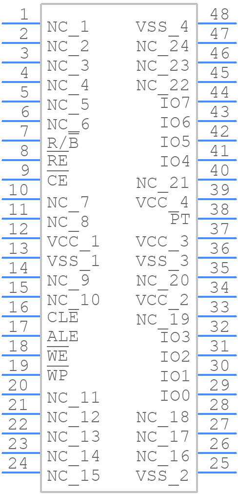 MX30LF4G18AC-TI - Macronix - PCB symbol