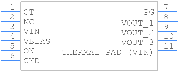 TPS22990DMLR - Texas Instruments - PCB symbol