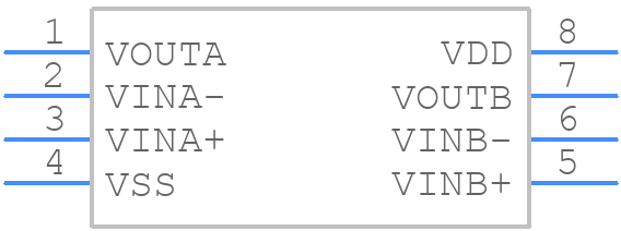 MCP6042T-I/SN - Microchip - PCB symbol