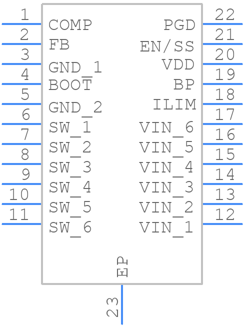 TPS56121DQPR - Texas Instruments - PCB symbol