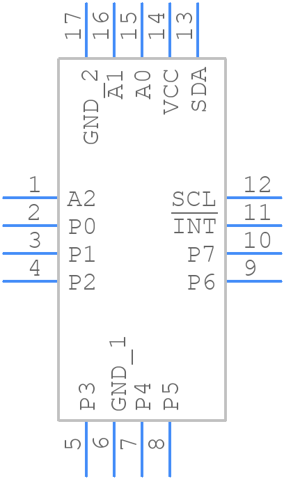 PCA9534ARGTR - Texas Instruments - PCB symbol