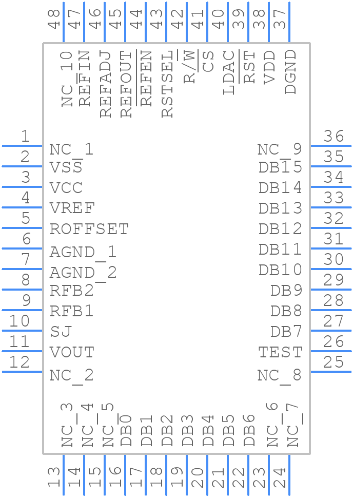 DAC7741Y/250 - Texas Instruments - PCB symbol