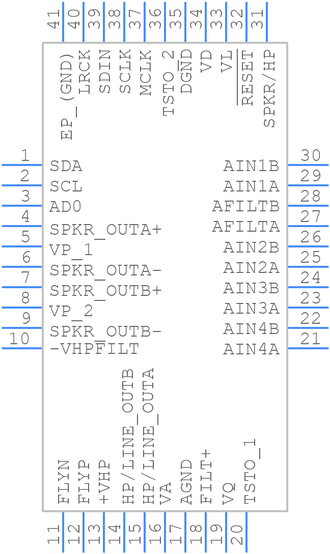CS43L22-CNZR - Cirrus Logic - PCB symbol