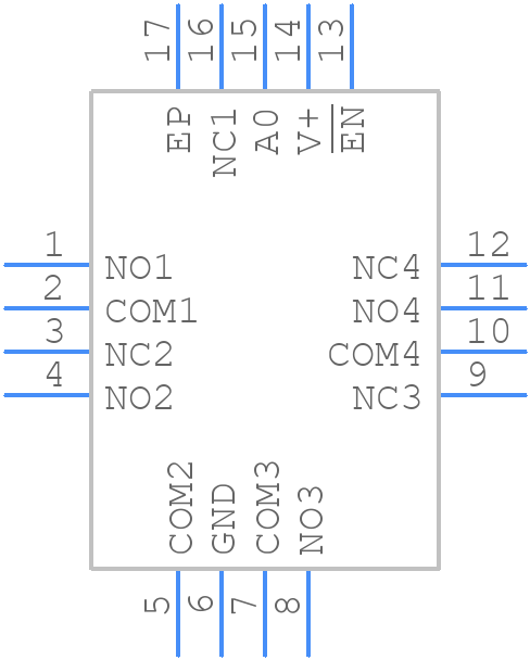MAX4674ETE+ - Analog Devices - PCB symbol