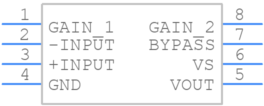 LM386N - Texas Instruments - PCB symbol