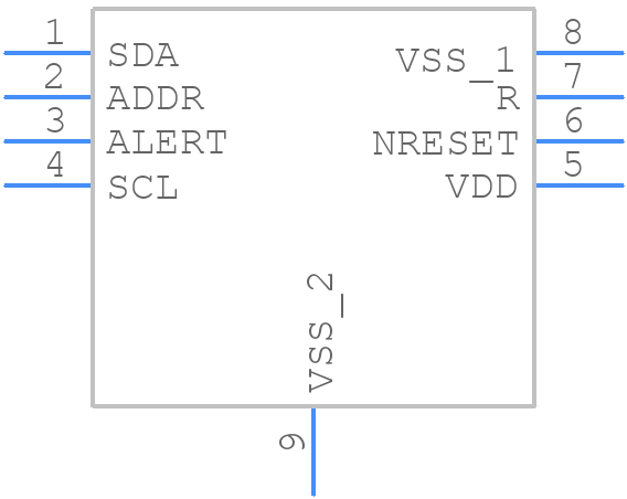 SHT31-DIS-F2.5kS - Sensirion - PCB symbol