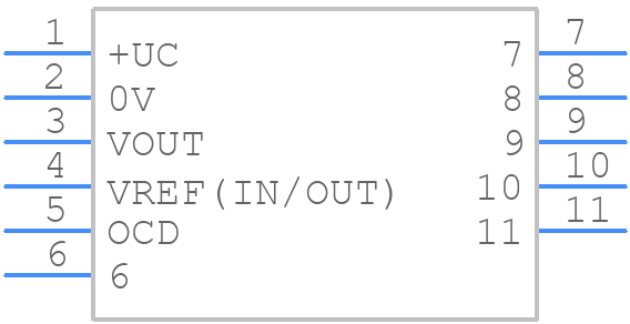 HO 6-P/SP33-1000 - LEM - PCB symbol