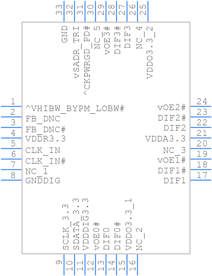 9DBL0442BKILF - Renesas Electronics - PCB symbol