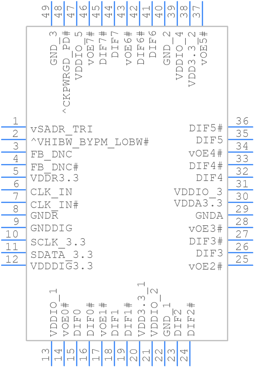 9DBL0841BKILF - Renesas Electronics - PCB symbol