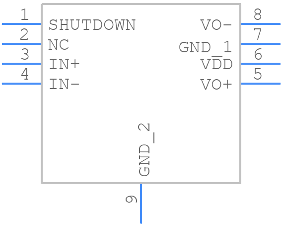 TPA2005D1TDGNRQ1 - Texas Instruments - PCB symbol